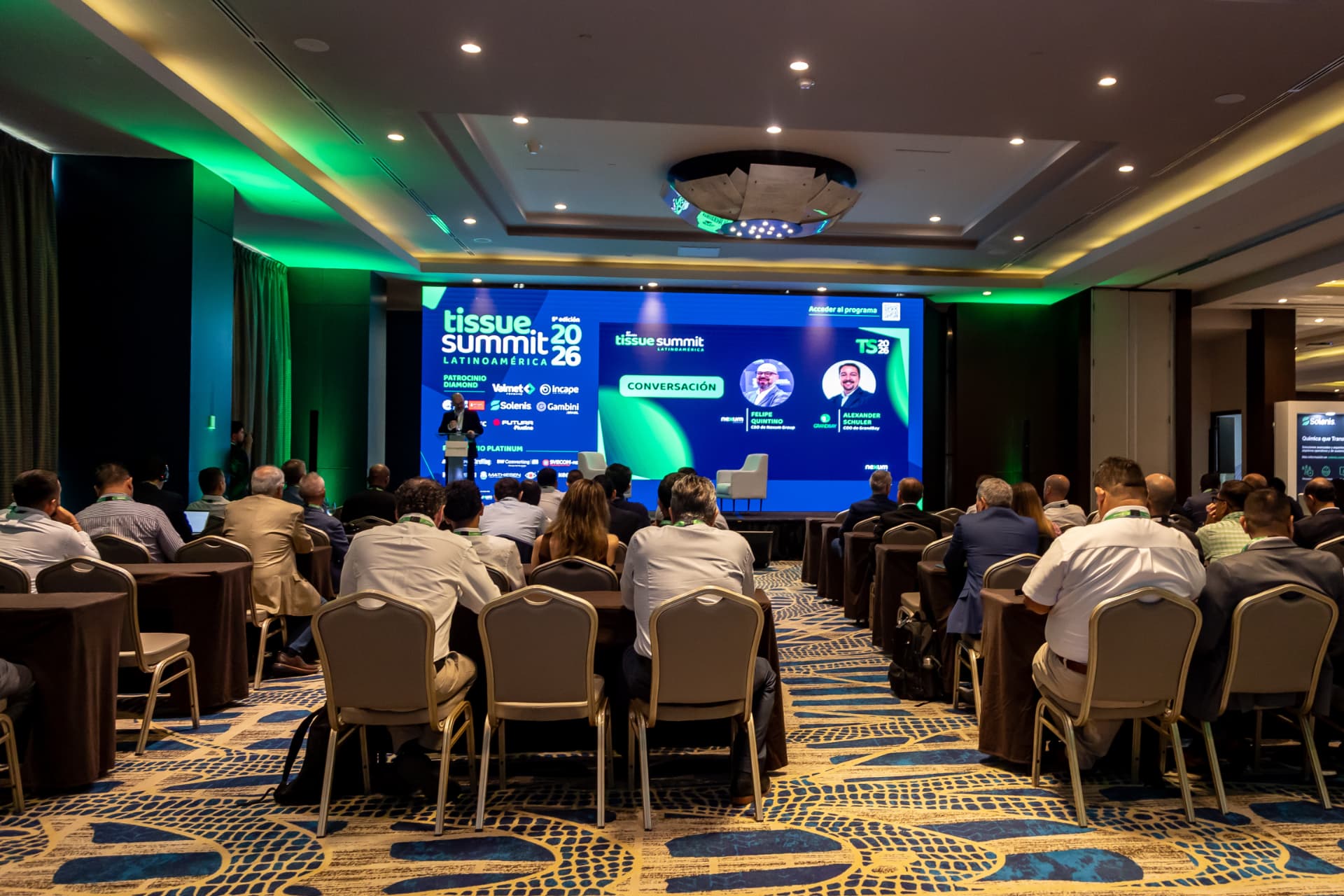 Auditório durante a programação do Tissue Summit Latinoamérica
